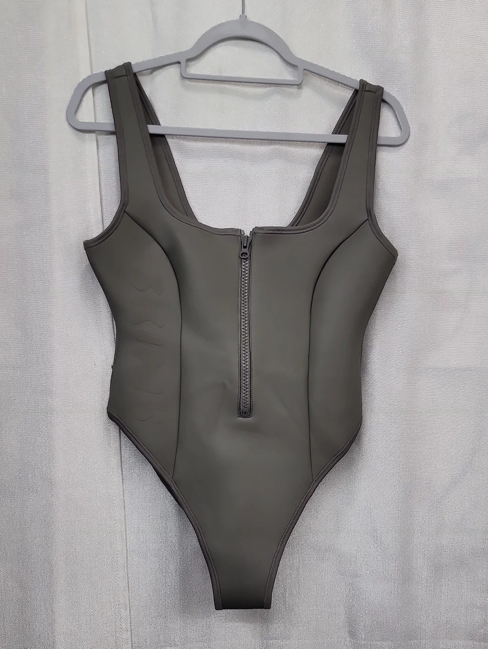 Skims Rubberized Scuba Swim Scoop Neck One-Piece Size Large